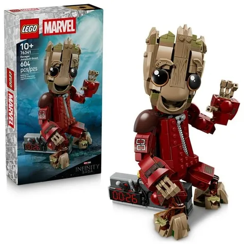 LEGO Marvel Ravager Jumpsuit Groot Building Toy for Boys & Girls - Poseable Disp