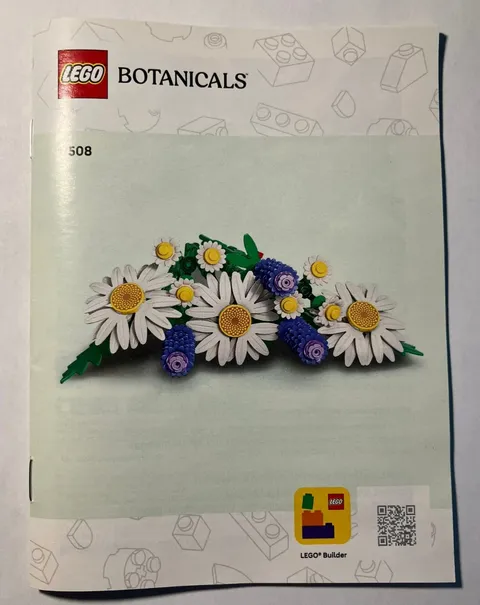 LEGO Daisies BOTANICALS Flowers 11508 Instruction Manual Booklet Only