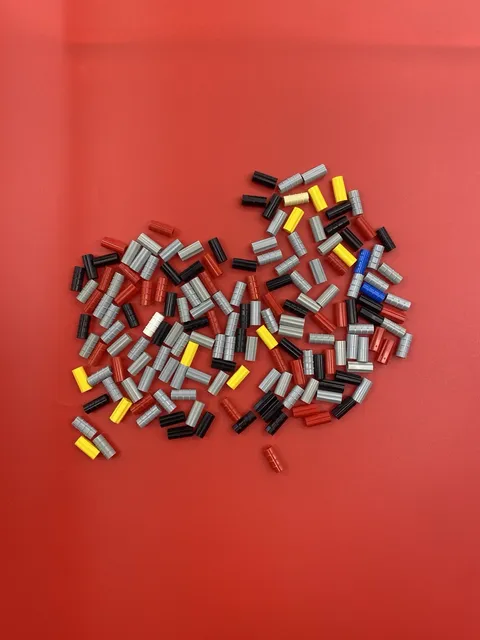 Approx. 135x LEGO Technic Axle Joiner Connector 2L Parts Lot Mixed Color