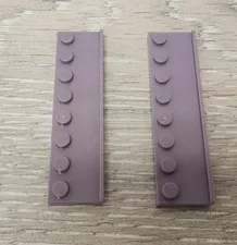 Lego 30586 Sand Purple Plate Modified 2 x 8 With Door Rail Part Piece Lot Of 2
