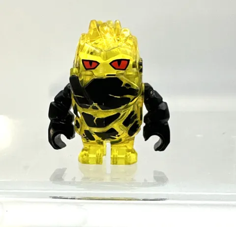 Lego Power Miners Minifigure: Translucent Yellow Rock Monster- Combustix (pm023)