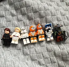 LEGO Star Wars Minifigure Lot Anakin Skywalker Luke Skywalker Plastic