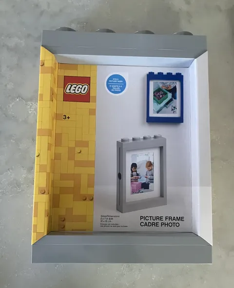 LEGO Classic Picture Frame - G ray, stackable, fits 5" X 7" Photo