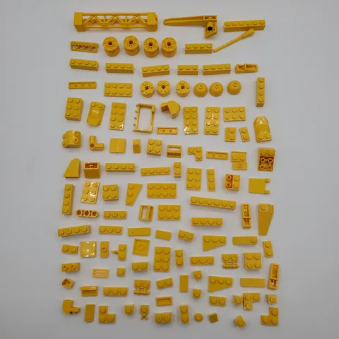 LEGO Yellow Parts Large Lot 110 pcs Crawler Crane 7632 Girders Technic MOC CLEAN