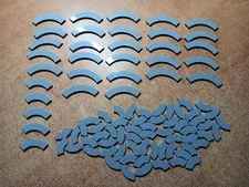 LEGO LOT 90 LIGHT BLUISH GRAY SMOOTH TILES 4X4 3X3 2X2 ROUND CORNER MACARONI