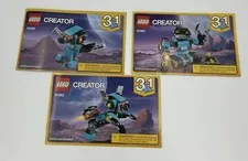 Lego Creator 31062 Lot of 3 Instruction Manuals Only Blue Robot Dog Bird
