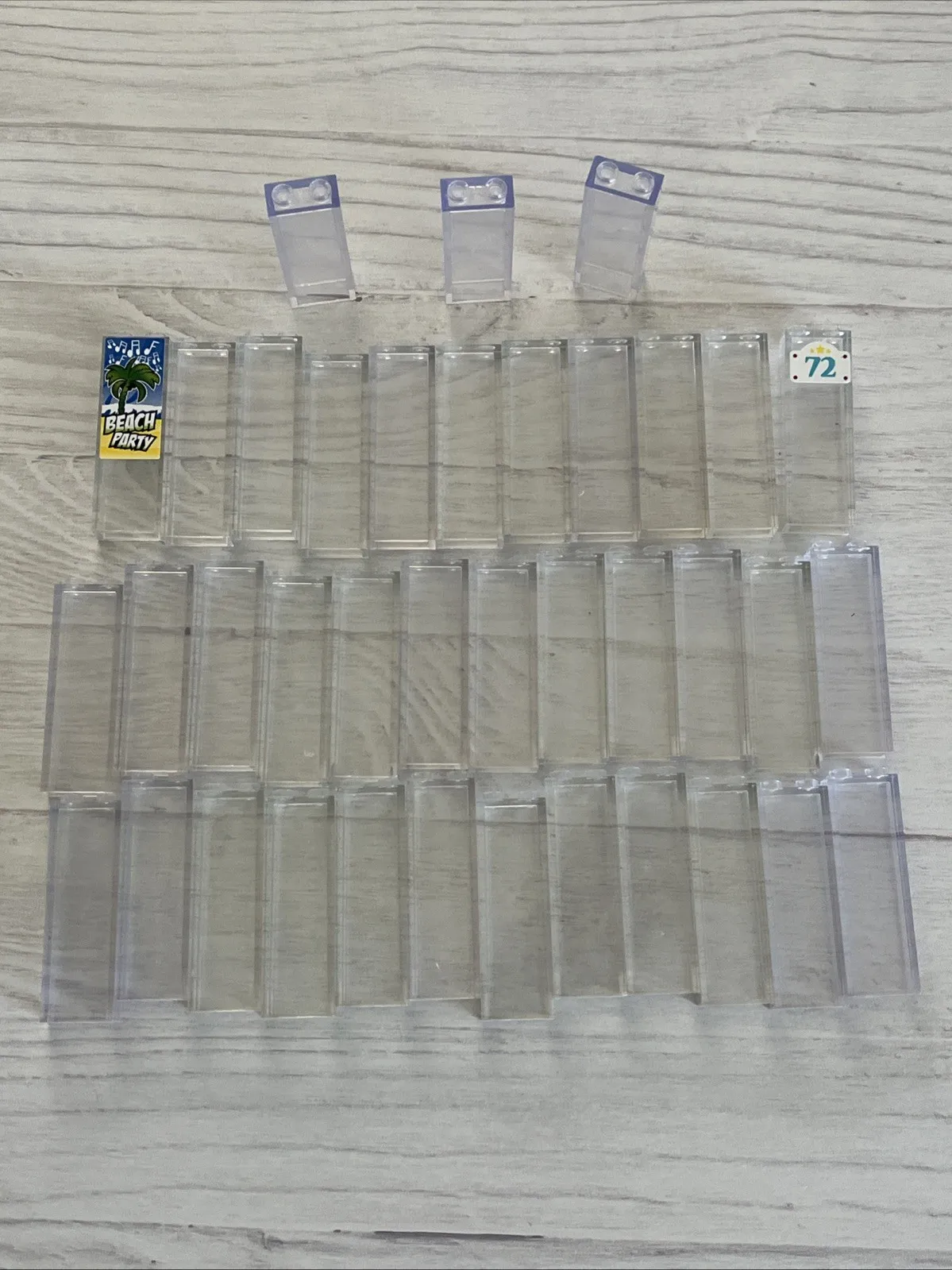 LEGO LOT 38 PCS TRANS CLEAR 1X2X5 PILLAR COLUMN BRICK BUILDING PIECES