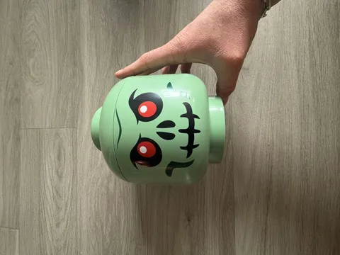LEGO Large Green Skeleton Storage Head Container
