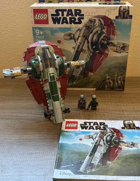 LEGO 75312 Star Wars: Boba Fett’s Starship 100% Complete + Box EUC!!