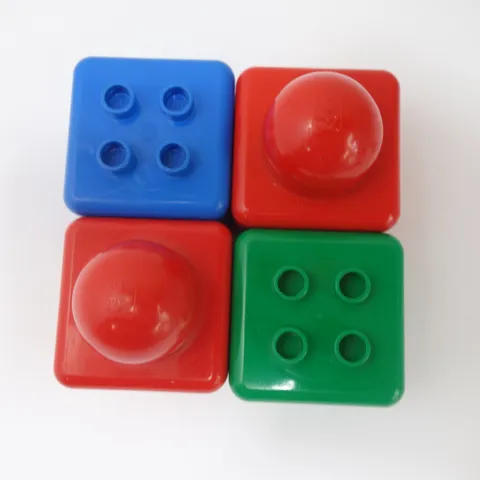 Lego Primo Duplo Baby Blocks Transition Brick 4 Pieces Lot Stem Toy