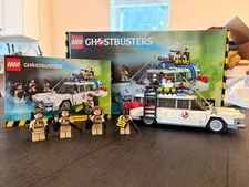 Lego Ideas Ghostbusters Echto-1 with Box, Instructions, Minifigs - Stand Missing