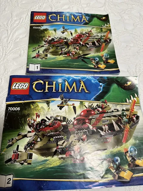 Lego #70006 Legends Of Chima Cragger Command Ship INSTRUCTION MANUALS ONLY 1 & 2