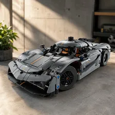 LEGO Technic 42173 Koenigsegg Jesko Absolut Grey Hypercar Building Set 801 pcs