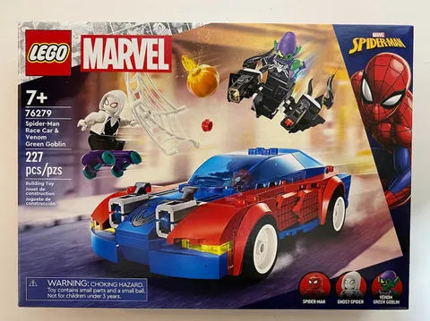 LEGO Set Marvel Spider Man Race Car & Venom Green Goblin 76279 Complete in Box