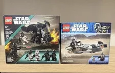 Lot Of 2 LEGO Star Wars 75412/75436 Death Trooper Pack & Grogu’s Speeder New