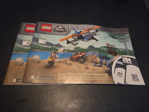 LEGO Jurassic World: Velociraptor: Biplane Rescue Mission (75942) - Complete