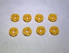 Lego Lot Of 8 Flame Yellowish Orange 2x2 Round Plate Plates New City Part