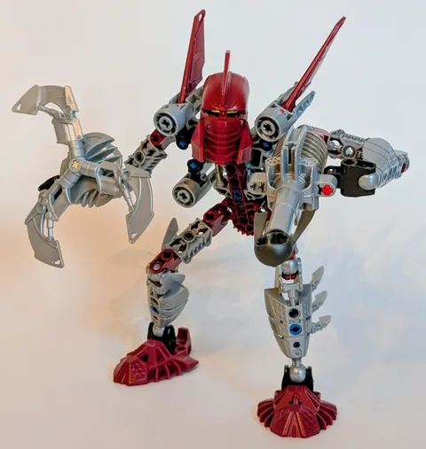 LEGO #8689 Bionicle Mistika Toa Tahu Figure 100% Complete With Ghost blaster!!