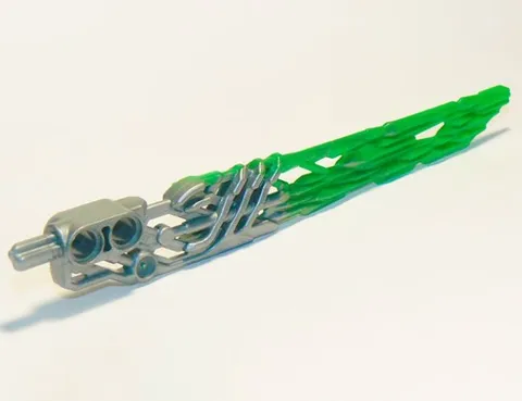 LEGO® 24165pb03 - Bionicle Weapon Protector Sword Marbled Bright Green Pattern