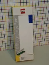 Lego Stationery Pencil Box Case with Blue 2x4 Cover, Green Building Brick Inside