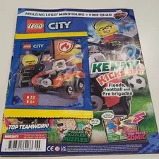 Lego City Magazine Issue 99 with Fire Quad Minifigure Foil Pack Set 33 Pieces