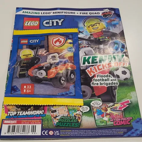Lego City Magazine Issue 99 with Fire Quad Minifigure Foil Pack Set 33 Pieces