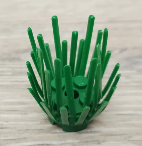 Lego 6065 Green Plant Prickly Bush 2 x 2 x 3 Extension With 2 x 2 Center Piece