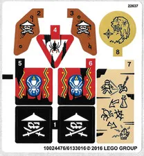 LEGO STICKER SHEET 70604 TIGER WIDOW ISLAND from set New
