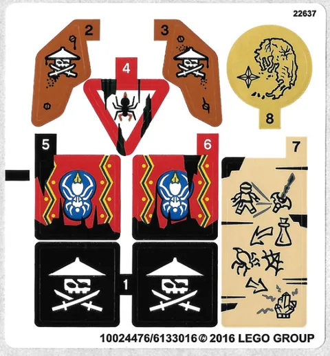 LEGO STICKER SHEET 70604 TIGER WIDOW ISLAND from set New