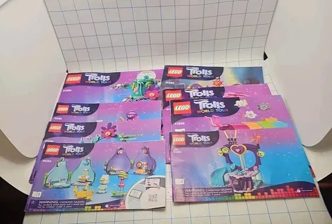 Lot Of 8 LEGO Trolls World Tour Instruction Manuals Only 