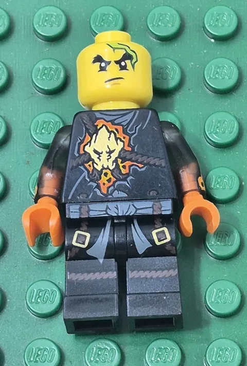 Authentic Lego Ninjago Cole RX Minifigure Incomplete Missing Hood Hat Part Piece