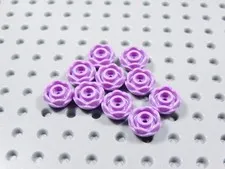 LEGO Lot of 10 Lavender Purple Rose Flowers Plants Minifig BQ