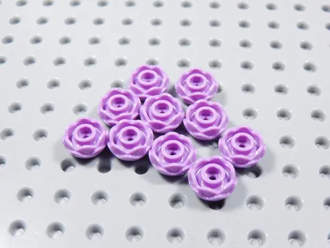 LEGO Lot of 10 Lavender Purple Rose Flowers Plants Minifig BQ