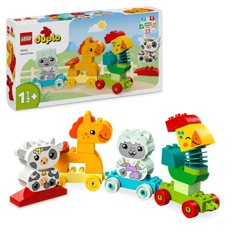 LEGO DUPLO My First Animal Train Toy for Toddlers, Creative Bricks Learning Set