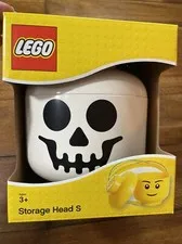 LEGO STORAGE HEAD WHITE SMALL Skeleton Skull New in Box Home Deco Halloween