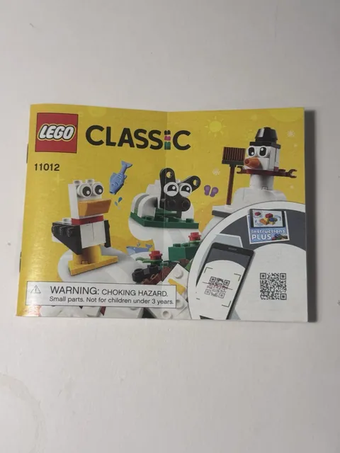Lego Classic 11012 Creative White Bricks INSTRUCTIONS ONLY