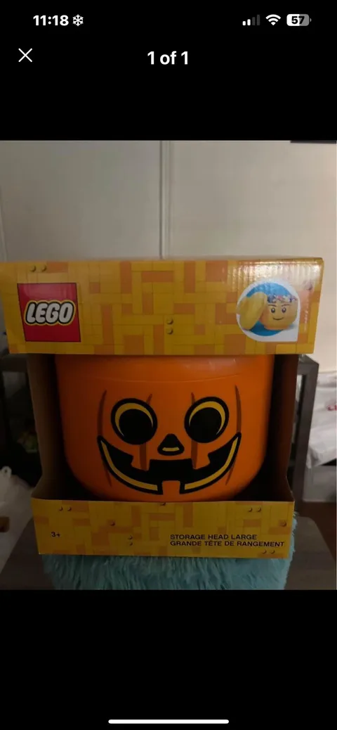 LEGO Pumpkin Storage Head Large Size