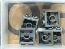 LEGO Parts - Dark Bluish Gray Plate 2 x 2 x 2/3 2 Studs Side - No 4304 - QTY 5