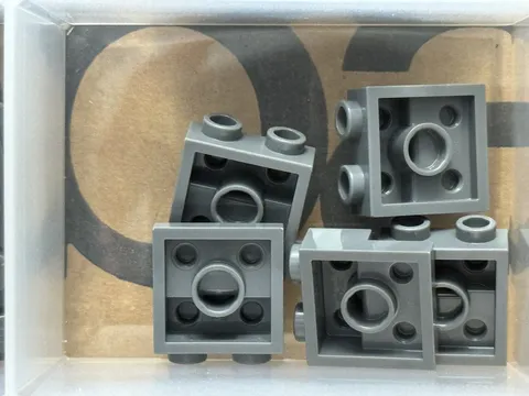 LEGO Parts - Dark Bluish Gray Plate 2 x 2 x 2/3 2 Studs Side - No 4304 - QTY 5