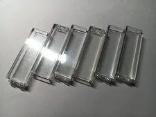 LEGO BULK LOT OF 6 TRANS CLEAR 1X2X5 BRICK WALL PILLAR WINDOW