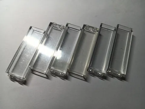 LEGO BULK LOT OF 6 TRANS CLEAR 1X2X5 BRICK WALL PILLAR WINDOW