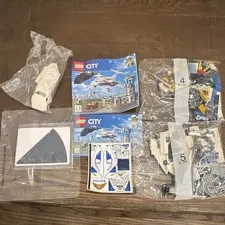 LEGO CITY Police Air Base 60210 Plane, Parachute  Manuals & Sticker Sheet Sealed