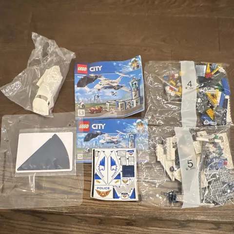 LEGO CITY Police Air Base 60210 Plane, Parachute  Manuals & Sticker Sheet Sealed