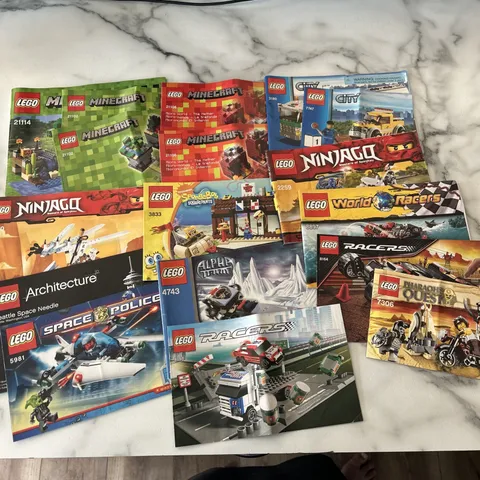 Lego Instruction Manuals Architecture Minecraft SpongeBob Ninjago Lot Of 17