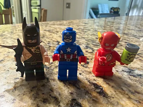 LEGO Minifigure Lot w/ Accessories - Batman Captain America The Flash