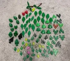 Vintage LEGO Foliage Greenery - Pine Tree Large Small Palm Leaf Seaweed Bushes