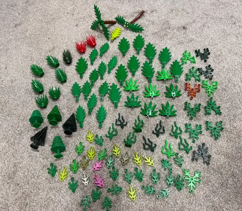 Vintage LEGO Foliage Greenery - Pine Tree Large Small Palm Leaf Seaweed Bushes