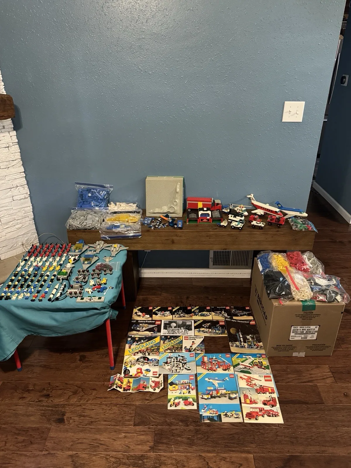 1970s-80s LEGO Classic Space, Town, Airport, Police,& Fire Department Collection