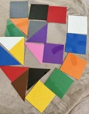 Strictly BRIKS Baseplates Square & Triangle Lot Building Blocks Compatible Lego