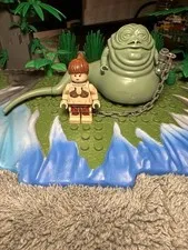 Lego Jabba and Slave Leia Minifigures From 6210 Jabbas Sail Barge Sw0071 Sw0085a